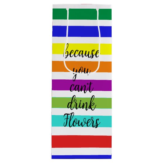 Sac à vin à rayures multicolores (Devant)