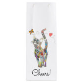 Sac à vin de chats mignon et coloré (Devant)