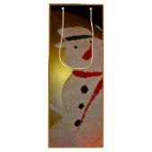 Sac à vin de l'ornement de Noël Snowman congelé (Devant)