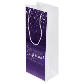 Sac à vin de Noël à l'aquarelle étoilée (Dos Angle)