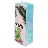 Sac à vin en feuille d'or Merci (Devant Angle)