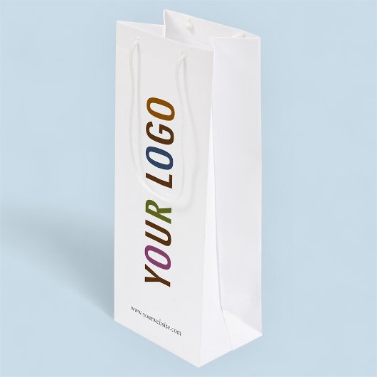 Sac à vin en papier personnalisé avec logo de l'en
