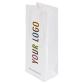 Sac à vin en papier personnalisé avec logo de l'en (Devant Angle)