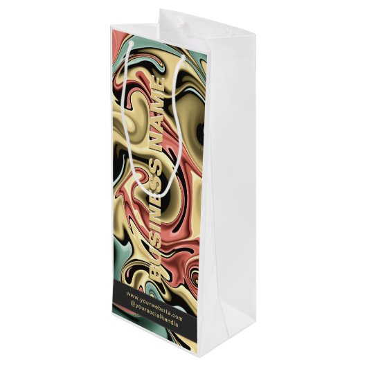 Sac à vin en papier personnalisé pour l'entreprise (Dos Angle)