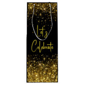 Sac à vin pailleté Glam Gold pour célébration (Dos)
