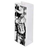 Sac À Vin Pour Homme Cowboy Body Builder Art (Devant Angle)