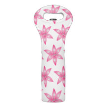 Sac à vin rose floral