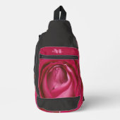 Sac à voile monogramme de fleurs rose florale (Recto)