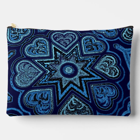 Sac Accessoire Coeurs Bleus & Étoiles (Recto)