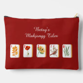 Sac Accessoire de carreaux Mahjong Fleur (Verso)