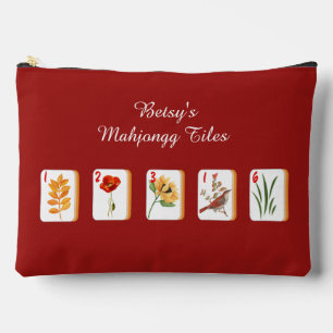 Sac Accessoire de Tuiles de Mahjong Fleur
