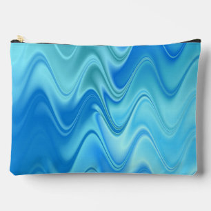 Sac Accessoire Grand Abstrait Bleu Ondulé