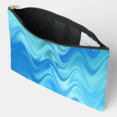 Sac Accessoire Grand Abstrait Bleu Ondulé (Ouvrir)
