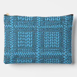 Sac Accessoire Grand BLEU TRICOT ENDROIT-ENVERS