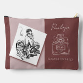 Sac Accessoires de Maquillage Chic Mauve (Verso)