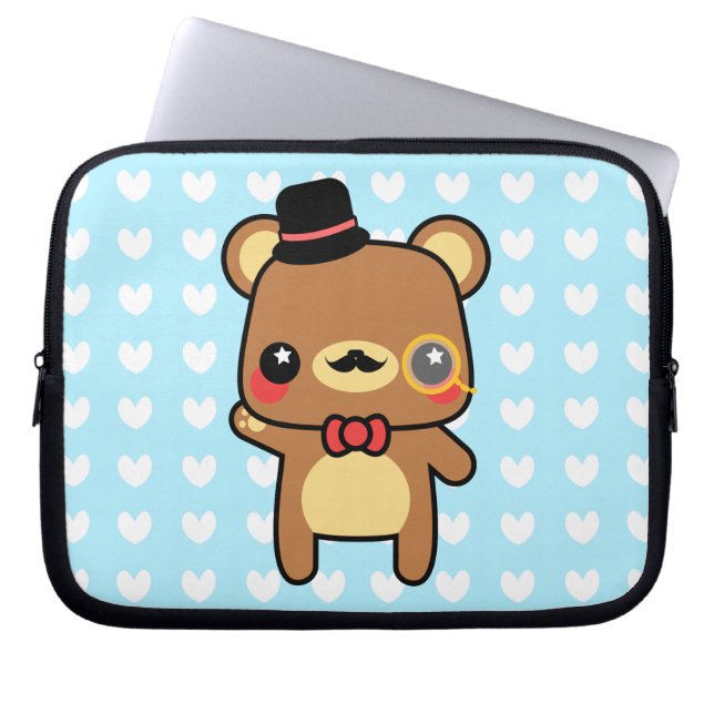 Sac adorable d'ordinateur portable de moustache (Devant)