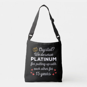 Sac Ajustable 15ème anniversaire du Mariage I - Crystal Funny Co