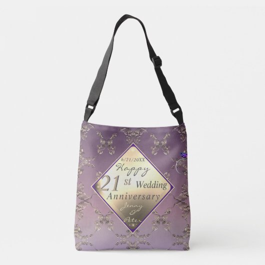 Sac Ajustable 21e anniversaire du Mariage laiton et olite (Dos)