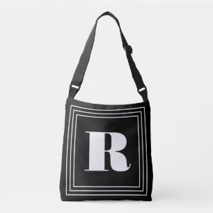 Sac Ajustable 3 monogramme de cadre   Noir et blanc