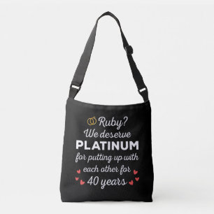 Sac Ajustable 40ème anniversaire du Mariage I - Ruby Funny Coupl