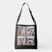 Sac Ajustable 4 Photo Collage avec nom manuscrit - noir (Dos)