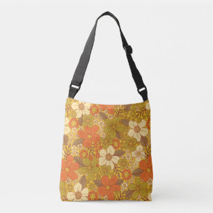 Sac Ajustable 60 ans rétro/les années 70 Orange & Olive Green Fl