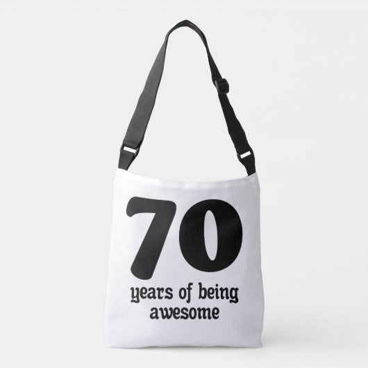 Sac Ajustable 70 ans d'être génial (Devant)