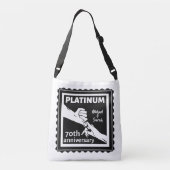 Sac Ajustable 70e anniversaire du mariage platine bleu tradition (Dos)