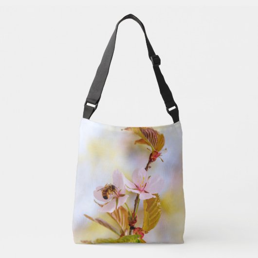 Sac Ajustable Abeille Sur Une Fleur De Cerise (Devant)