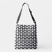Sac Ajustable Abstrait 140823 - Blanc sur noir (Dos)