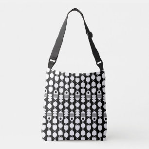 Sac Ajustable Abstrait 140823 - Blanc sur noir