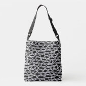 Sac Ajustable Abstrait 250923 - Blanc sur noir (Dos)