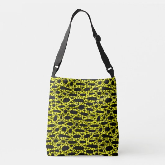Sac Ajustable Abstrait 250923 - Jaune sur Noir (Dos)