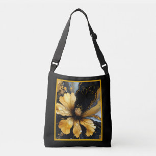 Sac Ajustable abstrait chic noir floral