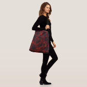 Sac Ajustable Abstrait en marbre rouge et noir (Sur le modèle)