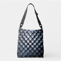 Abstrait Futuriste Bleu Géométrique Métallique