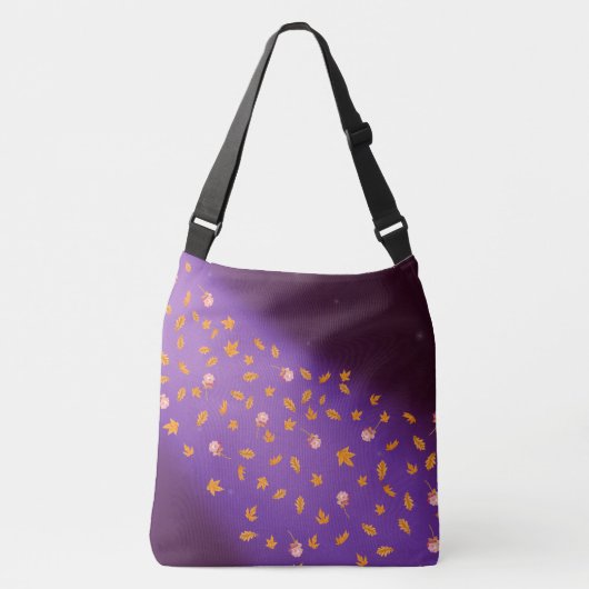 Sac Ajustable Abstrait lune feuilles d'automne roses (Devant)