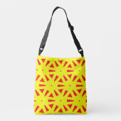 Sac Ajustable Abstrait moderne Gras Motif Jaune et Rouge (Dos)