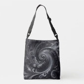 Sac Ajustable Abstrait Moderne Simple Tourbillonnant Noir et Bla (Dos)