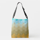 Sac Ajustable Abstrait Ondulé Bleu Vert Orange (Dos)