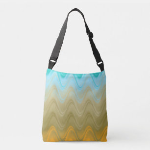 Sac Ajustable Abstrait Ondulé Bleu Vert Orange