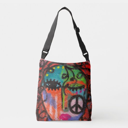 Sac Ajustable Abstrait Original Art de la Paix (Devant)