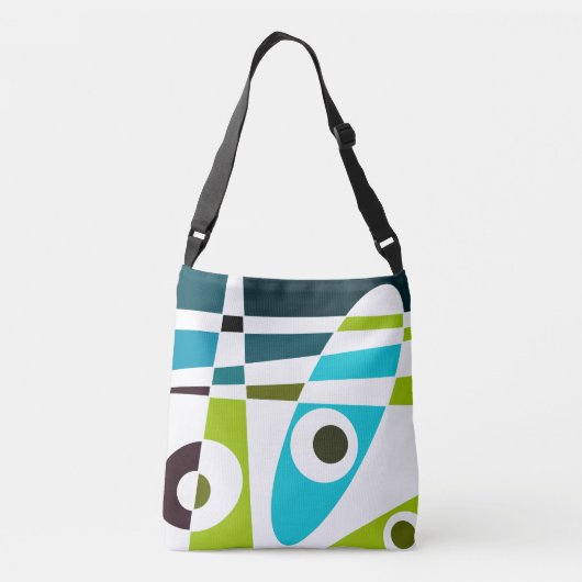 Sac Ajustable Abstrait Surf Olive Blue Turquoise Planner (Dos)