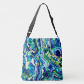 Sac Ajustable abstrait tourbillon bleu et vert (Dos)
