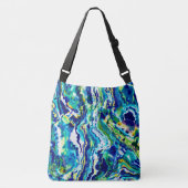 Sac Ajustable abstrait tourbillon bleu et vert (Devant)