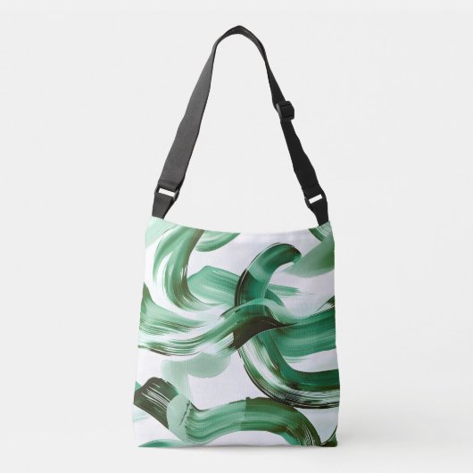 Sac Ajustable Abstrait Traits de Pinceau Vert Minimal Moderne (Devant)