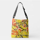 Sac Ajustable Abstraite fleur orientale imprimé jaune (Devant)