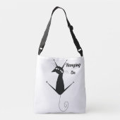 Sac Ajustable Accrocher Sur Chat Noir (Dos)