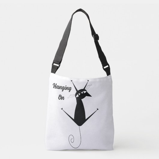 Sac Ajustable Accrocher Sur Chat Noir (Devant)