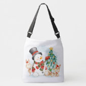 Sac Ajustable Adables Bunnies Et Arbre De Snowman Noël (Devant)